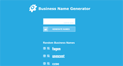 Desktop Screenshot of businessnamegenerators.com