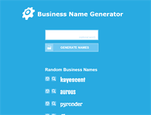 Tablet Screenshot of businessnamegenerators.com